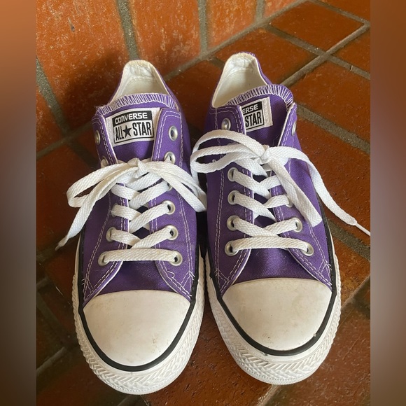 Converse All Star Purple Low top W8/M6 - Picture 1 of 4